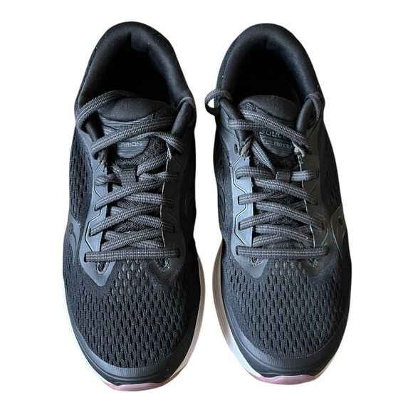 Saucony Black and White Athletic Shoes with Cushioned Midsole - Picture 2 of 7